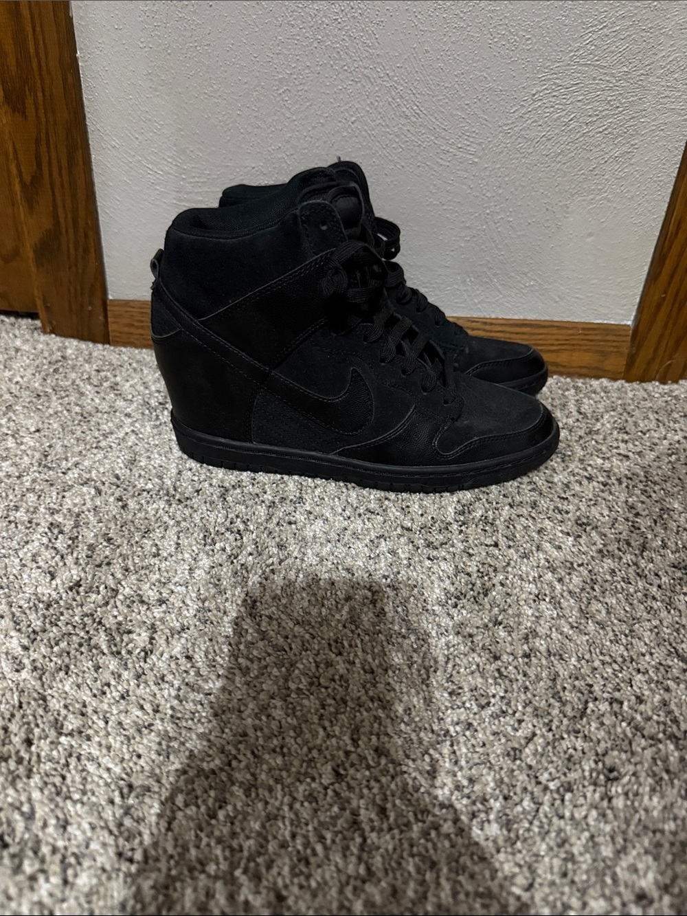 Nike Women's Black High-Top Wedge Sneakers